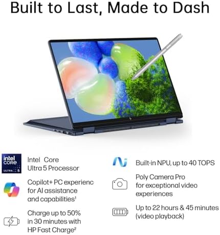 HP OmniBook X Flip 14 2 in 1 Laptop  Laptop Touchscreen 14 WUXGA IPS  Intel 8 core Ultra 5 226V  Intel Arc 130V GPU  16GB RAM 512GB SSD  Thunderbolt 4  Windows 11 Home