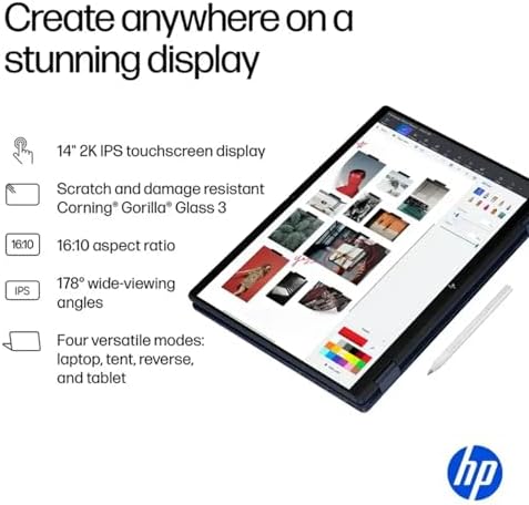 HP OmniBook X Flip 14 2 in 1 Laptop  Laptop Touchscreen 14 WUXGA IPS  Intel 8 core Ultra 5 226V  Intel Arc 130V GPU  16GB RAM 512GB SSD  Thunderbolt 4  Windows 11 Home