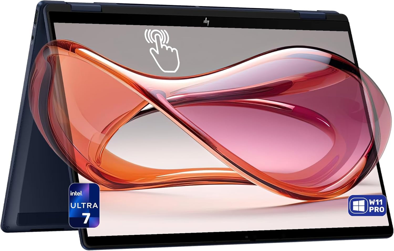HP OmniBook X Flip 2 in 1 Copilot  Laptop  Intel Ultra 7 256V  16 GB LPDDR5x RAM  1 TB PCIe SSD  14" 2K  1920x1200  Touchscreen  Intel Arc 140V  Backlit Keyboard  W11 Pro  Atmospheric Blue