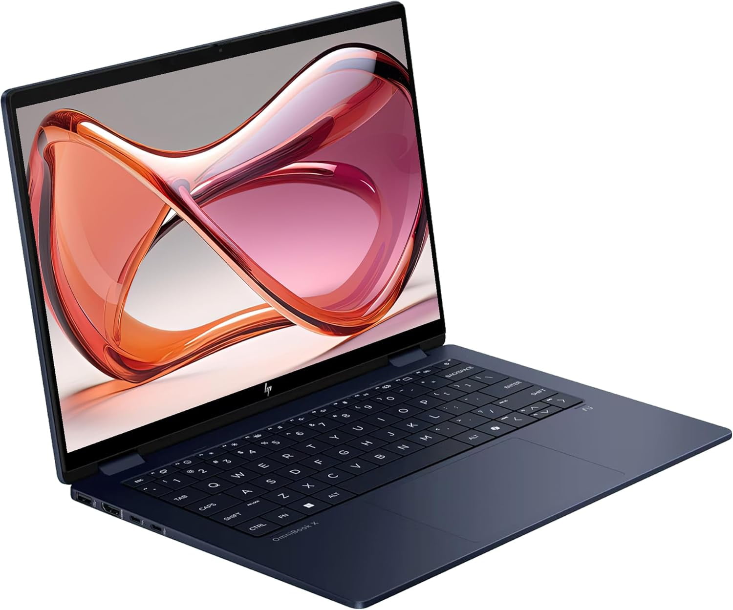 HP OmniBook X Flip 2 in 1 Copilot  Laptop  Intel Ultra 7 256V  16 GB LPDDR5x RAM  1 TB PCIe SSD  14" 2K  1920x1200  Touchscreen  Intel Arc 140V  Backlit Keyboard  W11 Pro  Atmospheric Blue