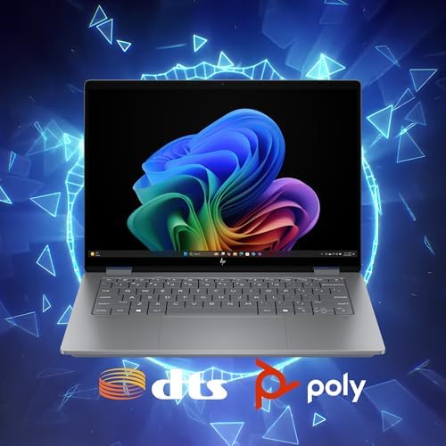 HP OmniBook X Flip 2 in 1 Copilot  AI PC Laptop   14 WUXGA Touch 400nits   AMD 6 core Ryzen AI 5 340  Up to 50 Tops    16GB DDR5 1TB SSD   Backlit Wi Fi6E 5MP IR Camera Poly Win11 w/DLCA Accessory