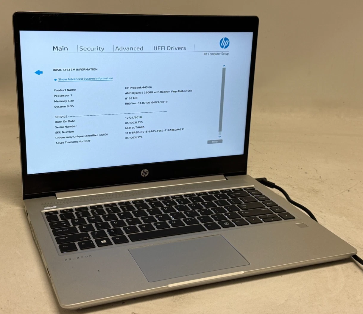 HP ProBook 445 G6 14"  Ryzen 5 2500U   8GB RAM   256GB SSD   Win11Home 