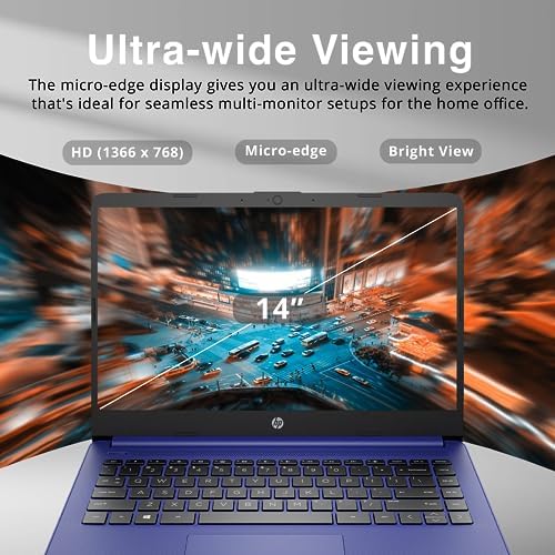 HP Stream Laptop Intel N4000 4GB 64GB eMMC 14 Inch WLED Win 10 S with Office 365 1 Year