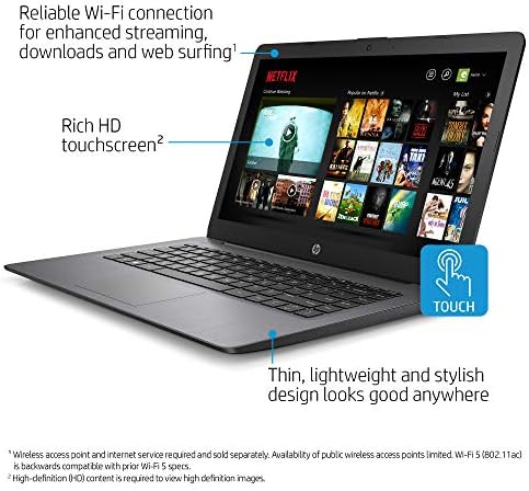 HP Stream Laptop Intel N4000 4GB 64GB eMMC 14 Inch WLED Win 10 S with Office 365 1 Year