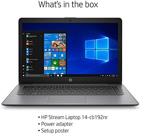 HP Stream Laptop Intel N4000 4GB 64GB eMMC 14 Inch WLED Win 10 S with Office 365 1 Year