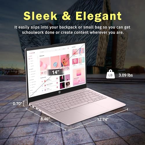 HP Stream Laptop Intel N4000 4GB 64GB eMMC 14 Inch WLED Win 10 S with Office 365 1 Year