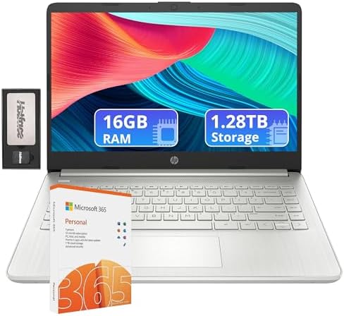 HP Stream Laptop Intel N4000 4GB 64GB eMMC 14 Inch WLED Win 10 S with Office 365 1 Year