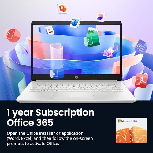 HP Stream Laptop Intel N4000 4GB 64GB eMMC 14 Inch WLED Win 10 S with Office 365 1 Year