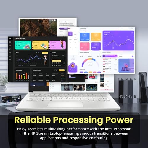 HP Stream Laptop Intel N4000 4GB 64GB eMMC 14 Inch WLED Win 10 S with Office 365 1 Year