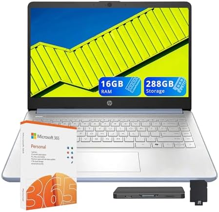 HP Stream Laptop Intel N4000 4GB 64GB eMMC 14 Inch WLED Win 10 S with Office 365 1 Year