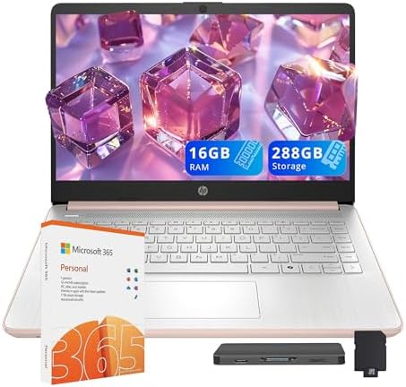 HP Stream Laptop Intel N4000 4GB 64GB eMMC 14 Inch WLED Win 10 S with Office 365 1 Year
