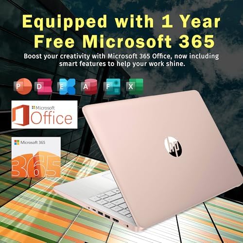 HP Stream Laptop Intel N4000 4GB 64GB eMMC 14 Inch WLED Win 10 S with Office 365 1 Year