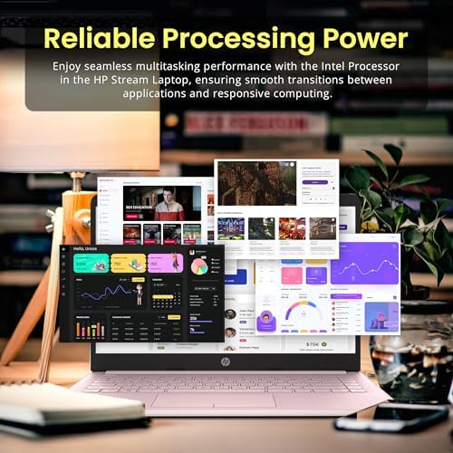 HP Stream Laptop Intel N4000 4GB 64GB eMMC 14 Inch WLED Win 10 S with Office 365 1 Year