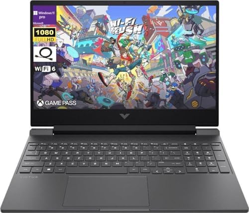 HP Victus 144Hz 15 6 FHD Gaming Laptop  AMD Ryzen 5 7535HS Processor  Radeon RX 6550M  Beats Nvidia GeForce RTX 3050   8GB RAM 512GB SSD  Backlit Keyboard  Windows 11 Pro  Mica Silver