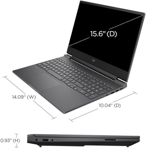 HP Victus 144Hz 15 6 FHD Gaming Laptop  AMD Ryzen 5 7535HS Processor  Radeon RX 6550M  Beats Nvidia GeForce RTX 3050   8GB RAM 512GB SSD  Backlit Keyboard  Windows 11 Pro  Mica Silver