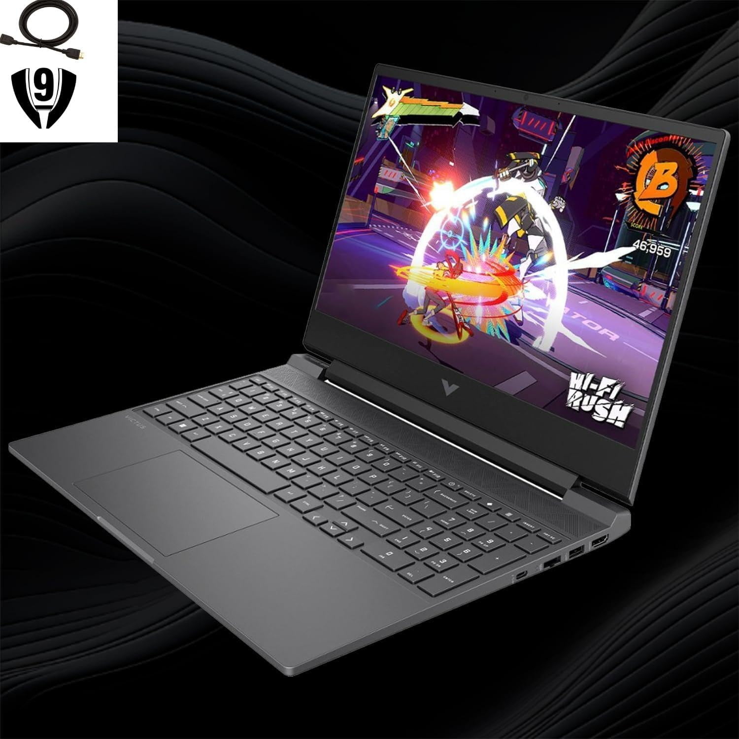HP Victus 144Hz 15.6" FHD Laptop para Gamer, Procesador AMD Ryzen 5 7535HS, Radeon RX 6550M (Supera a Nvidia GeForce RTX 3050), 16GB RAM 512GB SSD, Teclado Retroiluminado, Windows 11 Pro, Mica Silver