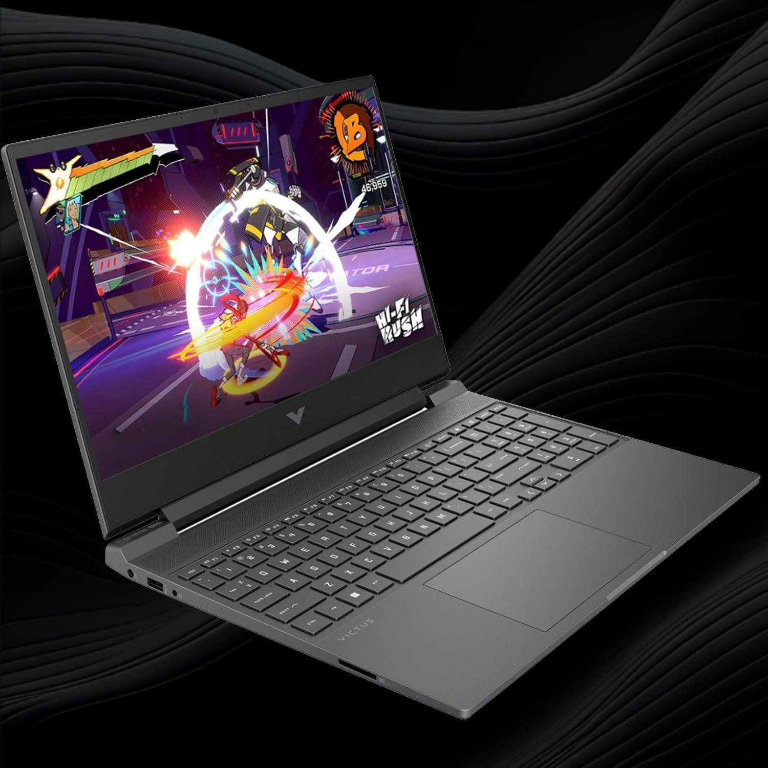 HP Victus 144Hz 15.6" FHD Laptop para Gamer, Procesador AMD Ryzen 5 7535HS, Radeon RX 6550M (Supera a Nvidia GeForce RTX 3050), 16GB RAM 512GB SSD, Teclado Retroiluminado, Windows 11 Pro, Mica Silver