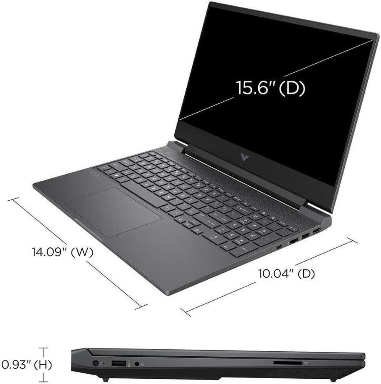 HP Victus 144Hz 15.6" FHD Laptop para Gamer, Procesador AMD Ryzen 5 7535HS, Radeon RX 6550M (Supera a Nvidia GeForce RTX 3050), 16GB RAM 512GB SSD, Teclado Retroiluminado, Windows 11 Pro, Mica Silver