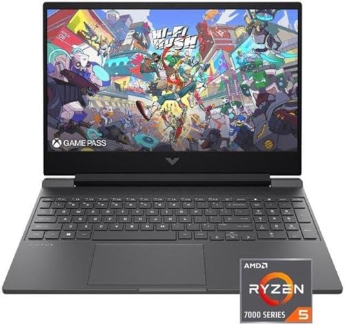 HP Victus 15 6 FHD 144HZ Gaming Laptop   AMD Ryzen 5 7535HS  Beat i7 11800H    AMD Radeon RX 6550M Backlit Keyboard  8GB RAM DDR5   512GB SSD   Windows 11 Home   Bundle with USB 3 0 Hub