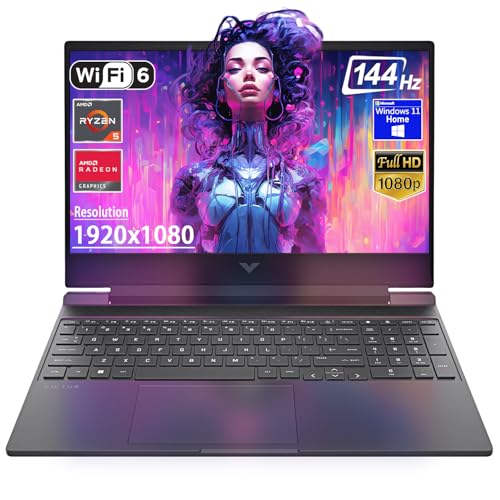 HP Victus 15 6 FHD 144Hz Gaming Laptop  AMD Ryzen 5 7535HS  AMD Radeon RX 6550M  Beats RTX 2050   Backlit Keyboard  Windows 11 Home  w/Cloth  16GB RAM  512GB PCIe SSD