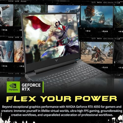 HP Victus 15 6 FHD 144Hz Gaming Laptop  AMD Ryzen 7 7445HS  GeForce RTX 4050  16GB DDR5  1 5TB Storage  512GB SSD 1TB Docking Station Set   Backlit Keyboard  Copilot  Wi Fi 6  Win 11 Pro  Mica Silver