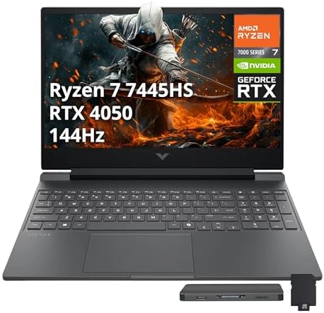 HP Victus 15 6 FHD IPS 144Hz Display Gaming Laptop  AMD Ryzen AI 7 350 2 0GHz; NVIDIA GeForce RTX 5060 8GB GDDR7; 16GB DDR5 5600 RAM; 1TB NVMe SSD; WiFi LAN