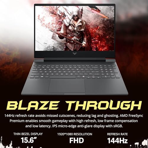 HP Victus 15 6 FHD IPS 144Hz Display Gaming Laptop  AMD Ryzen AI 7 350 2 0GHz; NVIDIA GeForce RTX 5060 8GB GDDR7; 16GB DDR5 5600 RAM; 1TB NVMe SSD; WiFi LAN