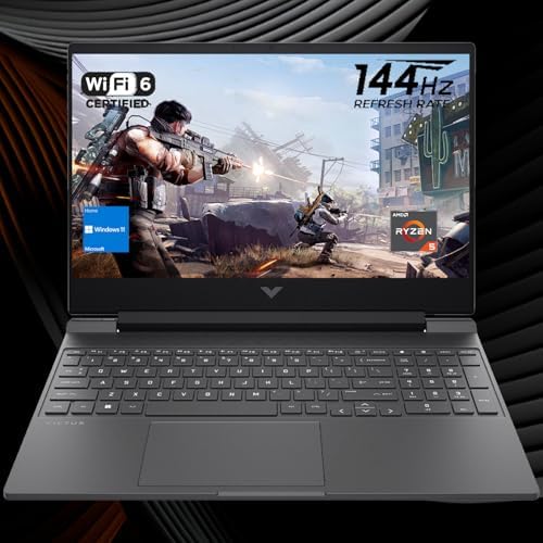 HP Victus 15 6 Ryzen 5 Gaming Laptop  15 6 FHD 144Hz  Ryzen 5 7535HS  Beats Intel i5 13420H   AMD Radeon RX 6550M  Beats Nvidia GeForce RTX 3050   16GB DDR5 RAM  512GB SSD  Backlit KB  Windows 11 Home
