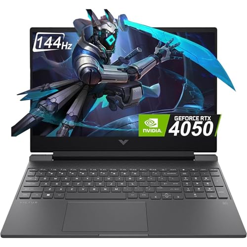 HP Victus 15.6 pulgadas FHD 144Hz Laptop para juegos Intel Core i5-13420H NVIDIA GeForce RTX 4050 6GB - 16GB DDR4 512GB SSD Mica Silver (2024)