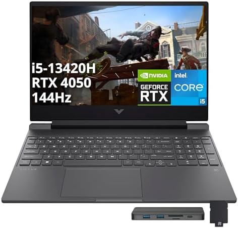 HP Victus 15 6 inch Laptop  FHD 144Hz Display  Intel Core i5 12500H  16 GB RAM  512 GB SSD  NVIDIA GeForce RTX 4050 GPU  6 GB Dedicated   Windows 11 Home  15 fa1040nr  2023 