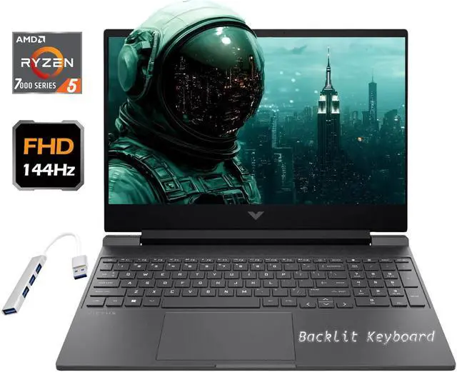 HP Victus Gaming 15.6" 144 Hz FHD AMD Ryzen 5-7535HS (supera a i7-13620H) AMD Radeon RX 6550M (supera a GeForce RTX 4050) 16 GB de RAM DDR5 512 GB SSD HDMI 2.1 USB-C retroiluminado Wi-Fi 6 Bluetooth Windows 11 Home