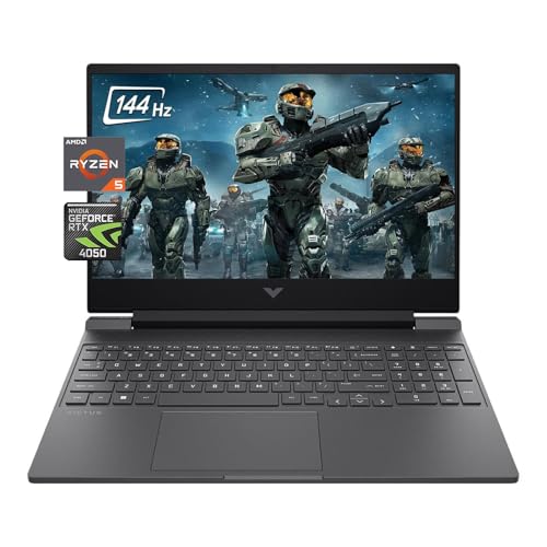 HP Victus Gaming Laptop  15 6 FHD 144Hz Display  AMD Ryzen 5 8645HS  32GB DDR5 RAM  1TB SSD  NVIDIA GeForce RTX 4050  6GB GDDR6   HDMI  Webcam  Backlit Keyboard  Wi Fi 6  Windows 11 Home  Mica Silver