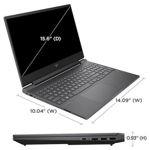 HP Victus Gaming Laptop  15 6 FHD 144Hz Display  AMD Ryzen 5 8645HS  32GB DDR5 RAM  1TB SSD  NVIDIA GeForce RTX 4050  6GB GDDR6   HDMI  Webcam  Backlit Keyboard  Wi Fi 6  Windows 11 Home  Mica Silver