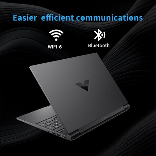 HP Victus - Portátil para juegos, 15.6 pulgadas FHD 144Hz, AMD Ryzen 5 7535HS, Radeon RX 6550M (Beats Nvidia GeForce RTX 3050), 8GB RAM 512GB SSD, teclado retroiluminado, Wi-Fi 6, Bluetooth, Windows