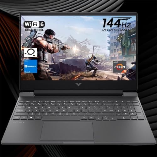 HP Victus Gaming Laptop  15 6 FHD 144Hz  AMD Ryzen 5 7535HS  Radeon RX 6550M  Beats Nvidia GeForce RTX 3050   16GB RAM 512GB SSD  Backlit Keyboard  Wi Fi 6  Bluetooth  Windows 11 Home  Mica Silver