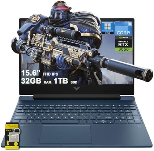 HP Victus Gaming Laptop 15 6 FHD IPS 144Hz Intel 8 core i5 13420H  >i7 12650H  16GB RAM 512GB SSD GeForce RTX 4050 6GB Backlit Type C B&O Fast Charge Win11Pro ICP Accessory