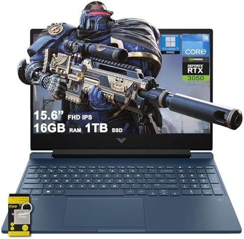 HP Victus Gaming Laptop 15 6 FHD IPS 144Hz Intel 8 core i5 13420H  >i7 12650H  16GB RAM 512GB SSD GeForce RTX 4050 6GB Backlit Type C B&O Fast Charge Win11Pro ICP Accessory