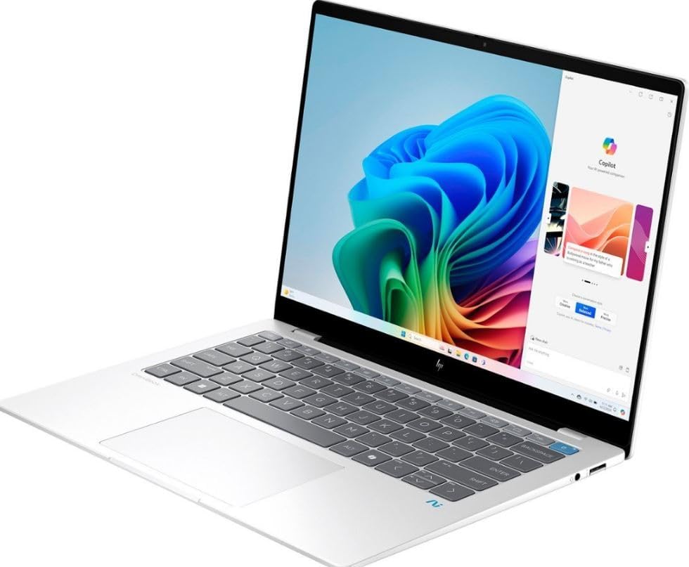 HP   OmniBook X 14 fe00   Copilot  PC   14 2 2K Touch Screen Laptop   Snapdragon X Plus X1P 42 100   16GB Memory   512GB SSD   Silver  Renewed 