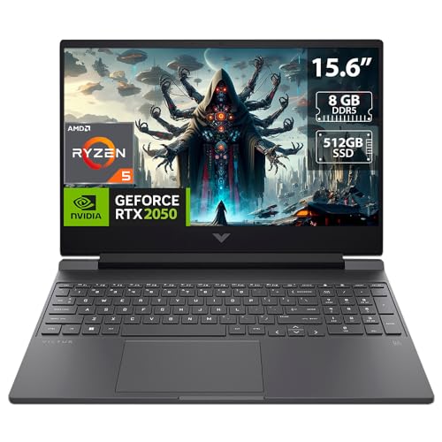 HP - Portátil para juegos Victus de 15.6" - AMD Ryzen 5 7535HS - Memoria de 8 GB - NVIDIA GeForce RTX 2050-512GB SSD - Mica Silver