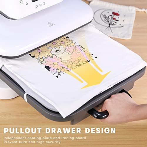 HTVRONT Auto Heat Press Machine for T Shirts   15x15 Smart T Shirt Press Machine with Auto Release   Professional Heat Press for Sublimation  Vinyl  Heat Transfer Projects