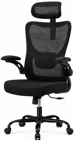 HUANUO Ergonomic Office Chair  High Back Computer Desk Chair with Adjustable Lumbar Support and Headrest  Comfy Gaming Chair with 3D Armrests  Home Office Rolling Chair  Max Load 300 lbs