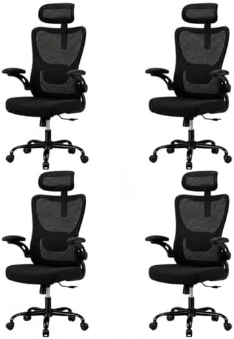 HUANUO Ergonomic Office Chair  High Back Computer Desk Chair with Adjustable Lumbar Support and Headrest  Comfy Gaming Chair with 3D Armrests  Home Office Rolling Chair  Max Load 300 lbs