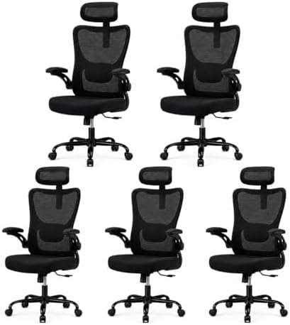HUANUO Ergonomic Office Chair  High Back Computer Desk Chair with Adjustable Lumbar Support and Headrest  Comfy Gaming Chair with 3D Armrests  Home Office Rolling Chair  Max Load 300 lbs