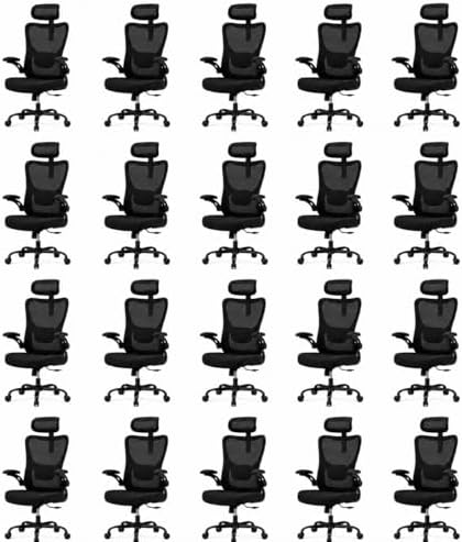 HUANUO Ergonomic Office Chair  High Back Computer Desk Chair with Adjustable Lumbar Support and Headrest  Comfy Gaming Chair with 3D Armrests  Home Office Rolling Chair  Max Load 300 lbs