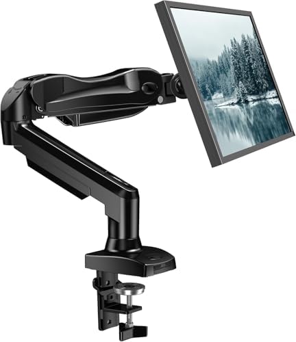 HUANUO Single Monitor Mount  13 to 32 Inch Monitor Arm  Adjustable Monitor Stand  Vesa Mount with Clamp and Grommet Base   Fits 4 4 to 19 8lbs LCD Computer Monitors