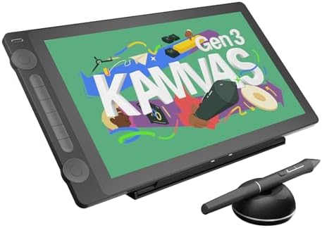 HUION KAMVAS 16  Gen 3  Drawing Tablet with Screen  15 8 inch 2 5K QHD Art Tablet with Full Laminated Anti Sparkle Glass  99  sRGB  PenTech 4 0  16384 Pen Pressure  Dual Dials for Mac  PC  Android
