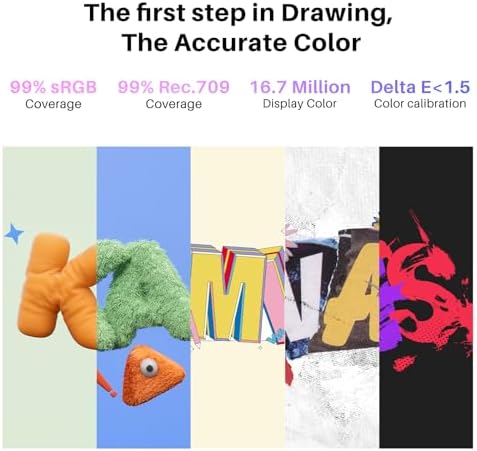 HUION KAMVAS 16  Gen 3  Drawing Tablet with Screen  15 8 inch 2 5K QHD Art Tablet with Full Laminated Anti Sparkle Glass  99  sRGB  PenTech 4 0  16384 Pen Pressure  Dual Dials for Mac  PC  Android