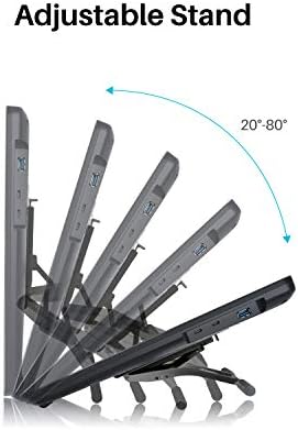 HUION KAMVAS 22 Tableta de dibujo con pantalla 120% sRGB PW517 soporte ajustable sin batería, lápiz capacitivo de 21.5 pulgadas para Windows PC, Mac, Android