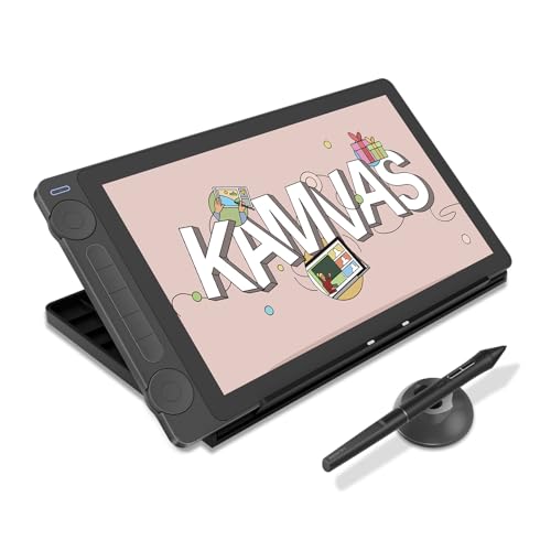 HUION Kamvas 13  Gen 3  Drawing Tablet with Screen 13 3 Full Laminated Art Tablet with Anti Sparkle Canvas Glass 2 0  99  sRGB  PenTech 4 0  16384 Pen Pressure  Dual Dial for PC  Mac  Android  Black
