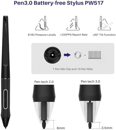 HUION Kamvas 22 Plus QLED Drawing Tablet with Full Laminated Screen USB C Connection 140  sRGB Tilt  21 5 inch Graphics Art Tablet for Artist & Designer  Work with Mac  Windows  Linux & Android Black